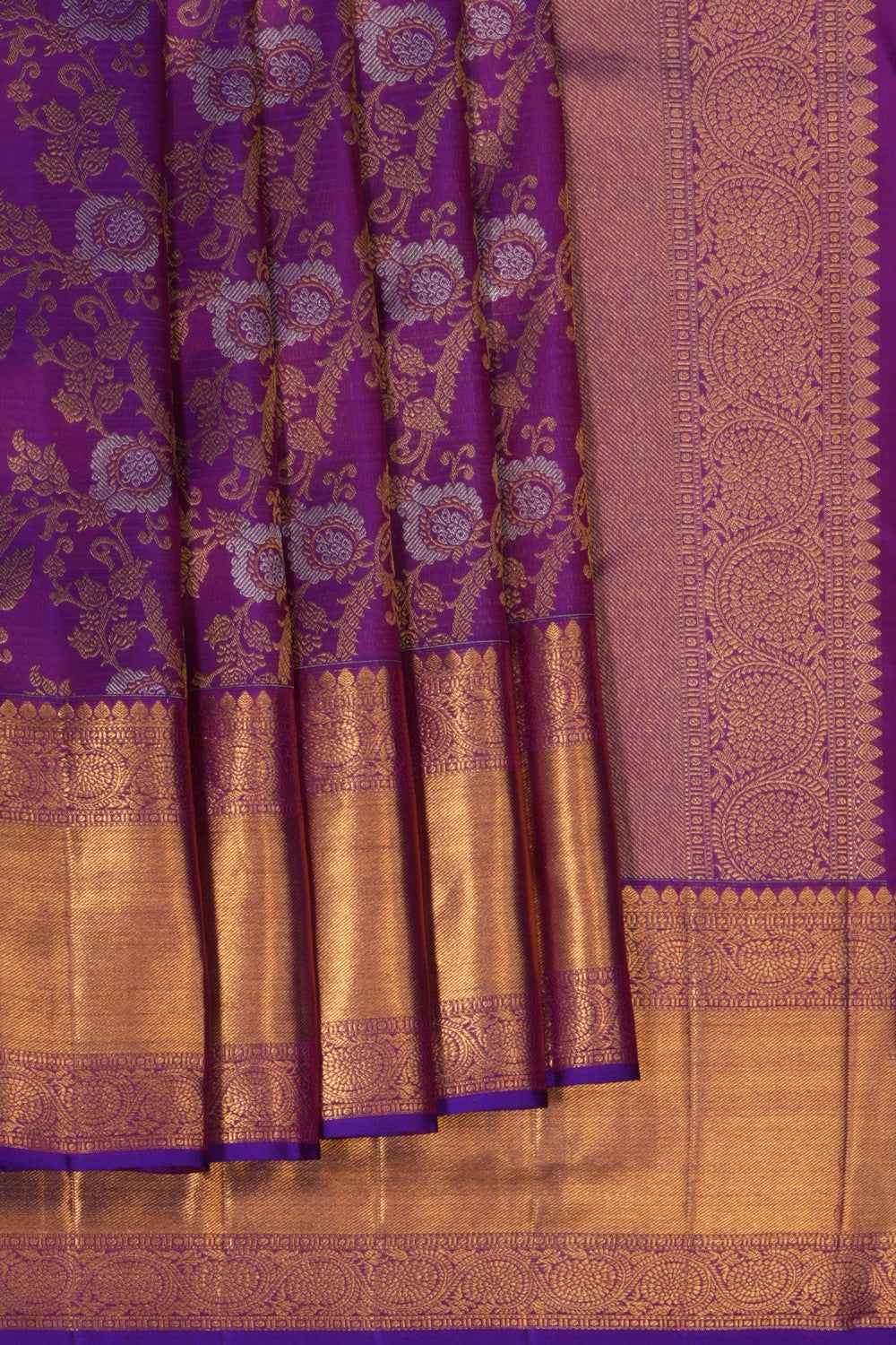 Kanchipattu Brocade Purple Saree