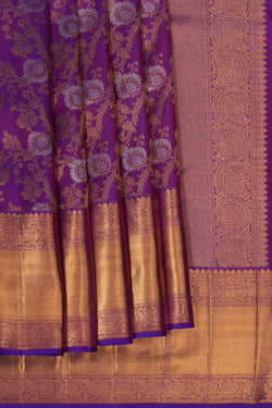 Image of Kanchipattu Brocade Purple Saree