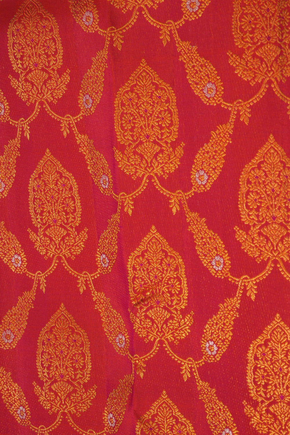 Image of Kanchipattu Brocade Orange Saree