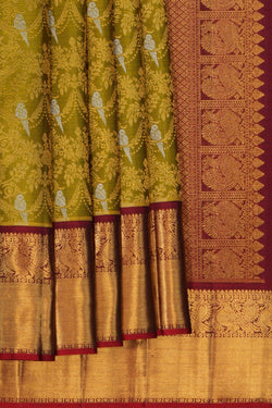 Image of Kanchipattu Brocade Green Saree