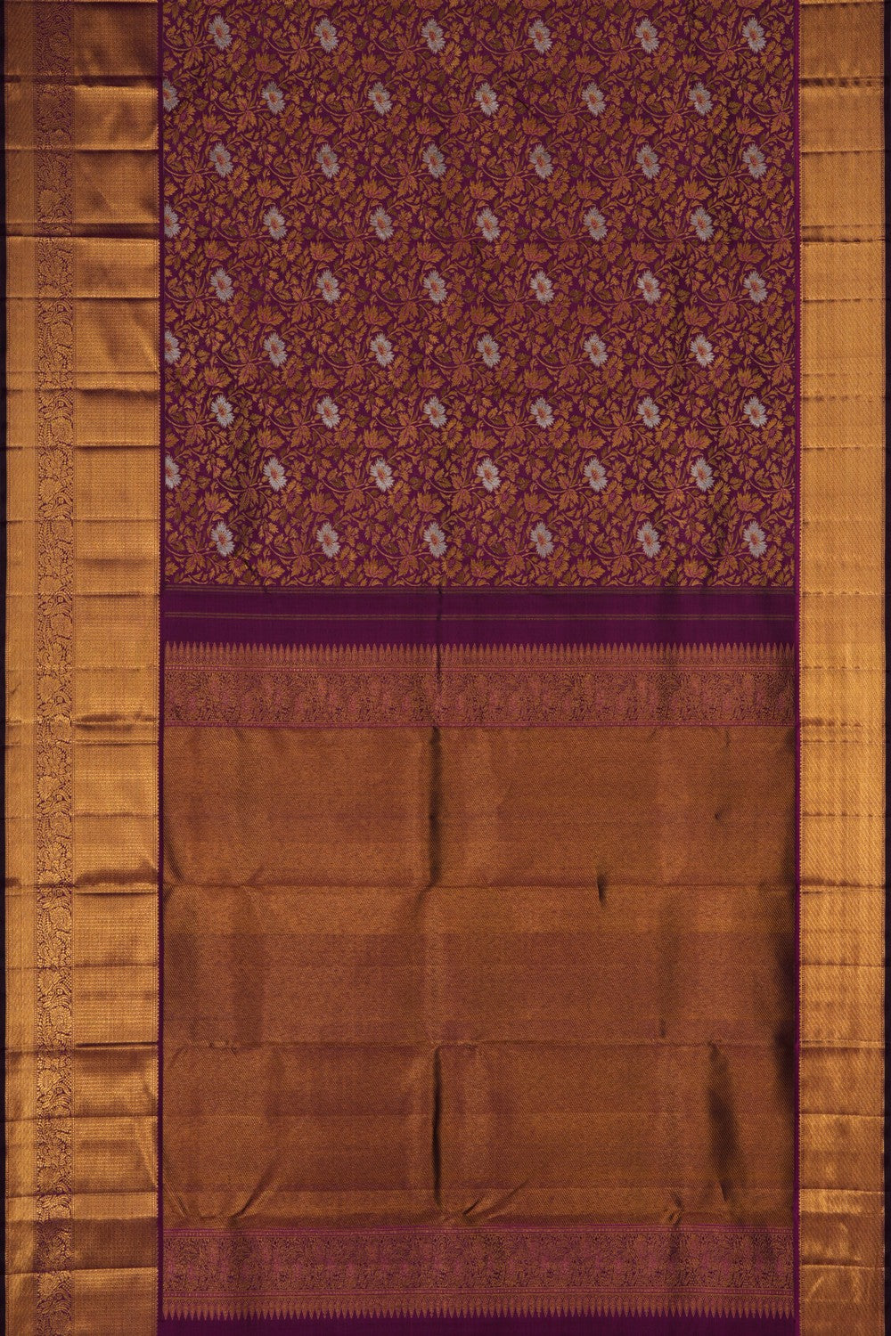 Image of Kanchipattu Brocade Violet Saree