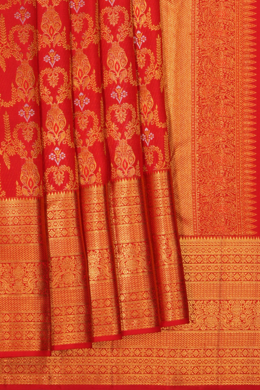 Image of Kanchipattu Brocade Red Saree
