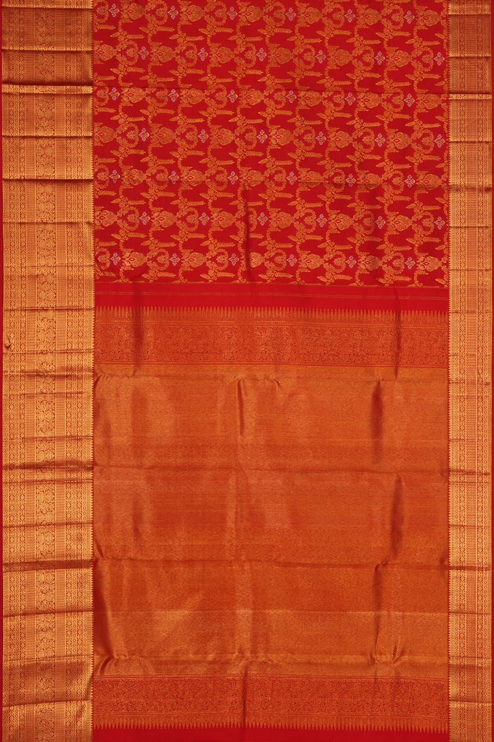 Kanchipattu Brocade Red Saree