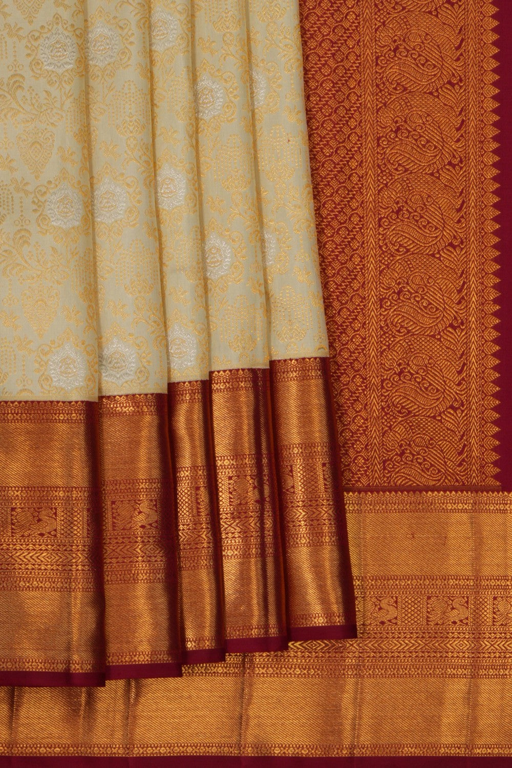 Image of Kanchipattu An Ethereal Cream Saree