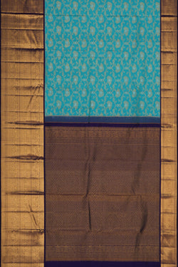 Image of Kanchipattu Brocade Blue Saree