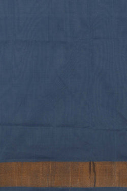 Image of Uppada Cotton Smoky Blue Saree