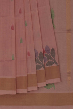 Image of Uppada Cotton Peach Saree