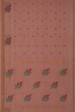 Image of Uppada Cotton Peach Saree