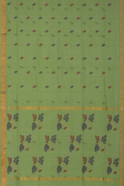 Image of Uppada Cotton Green Saree
