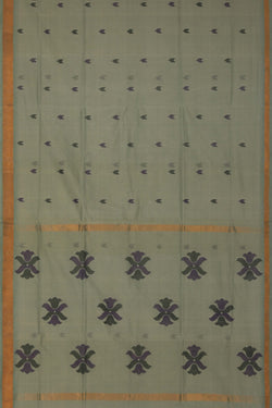Image of Uppada Cotton Pastel Green Saree