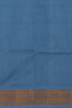 Image of Uppada Cotton Smoky Blue Saree