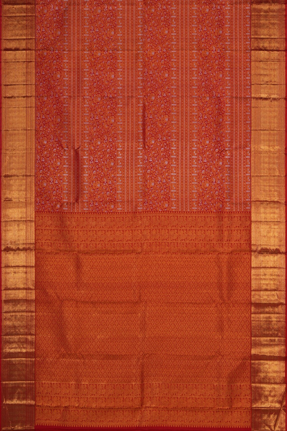 Kanchipattu Brocade Red Saree