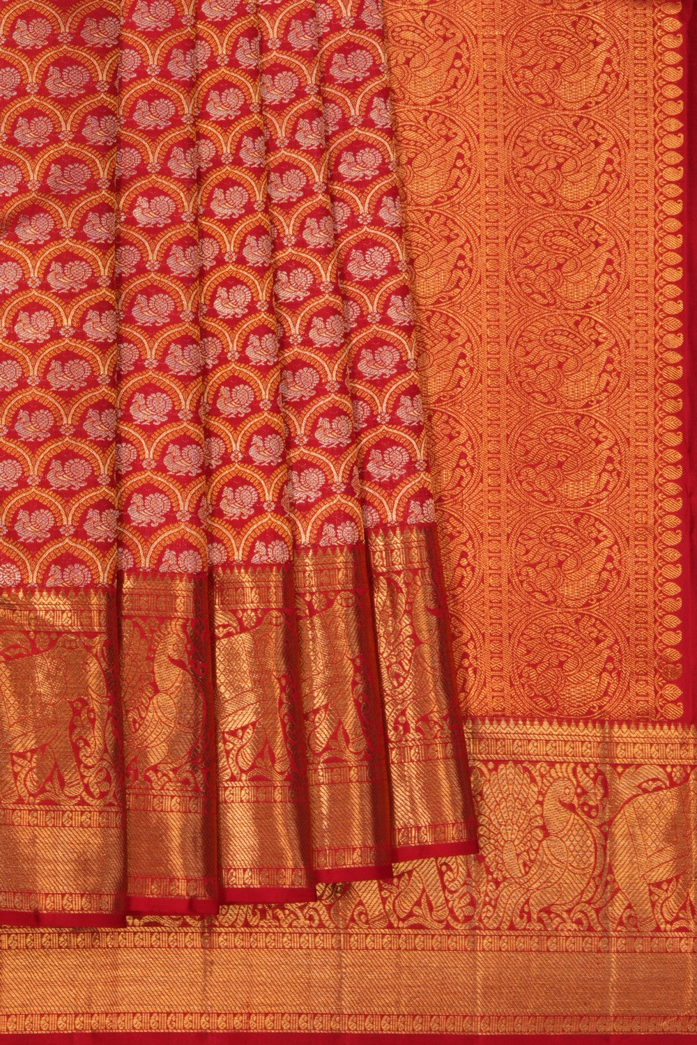 Kanchipattu Brocade Red Saree