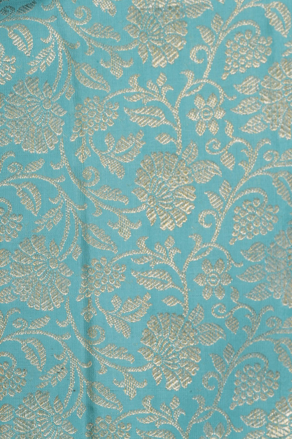 Image of Kanchipattu Brocade Turquoise Blue Saree