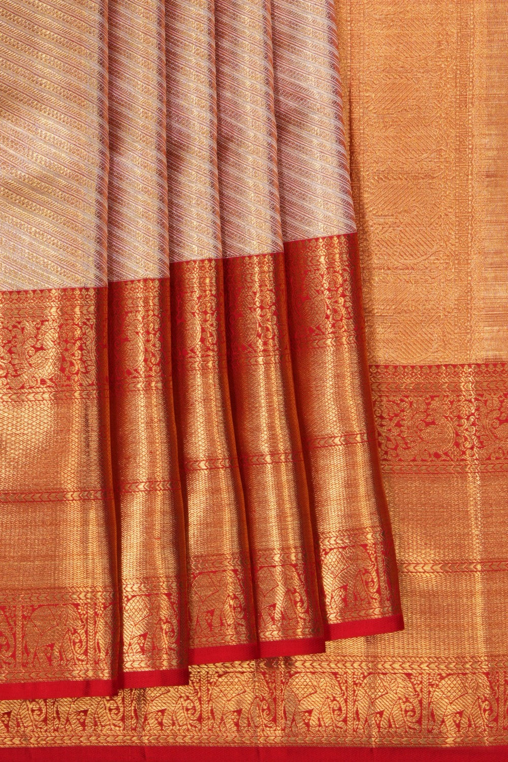 Kanchipattu Tissue Brocade Gold Saree