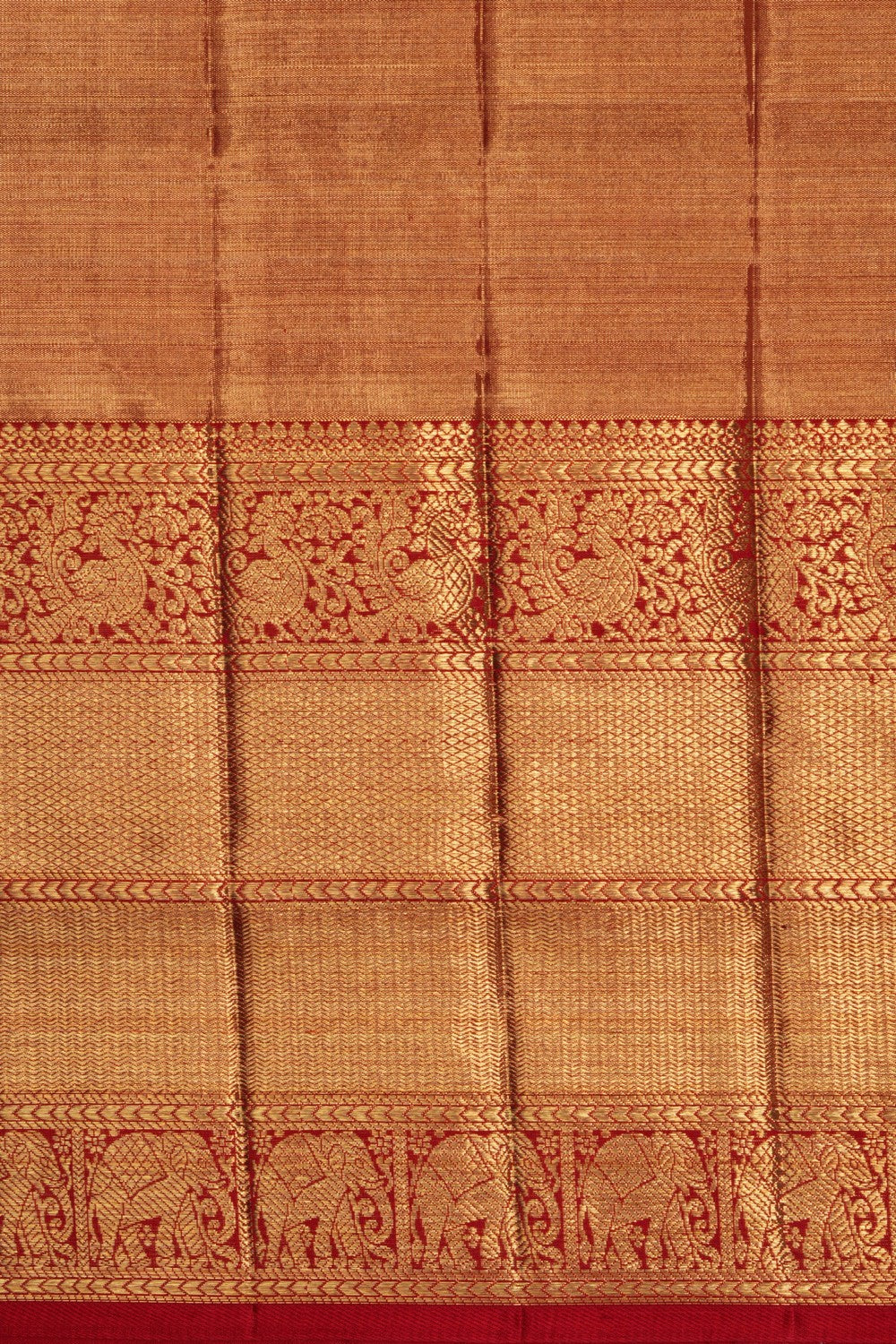 Kanchipattu Tissue Brocade Gold Saree