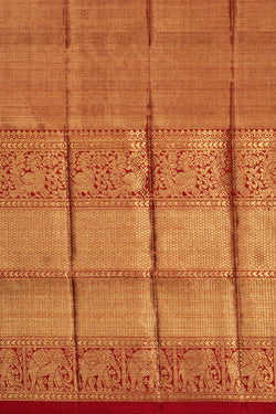 Image of Kanchipattu Tissue Brocade Gold Saree