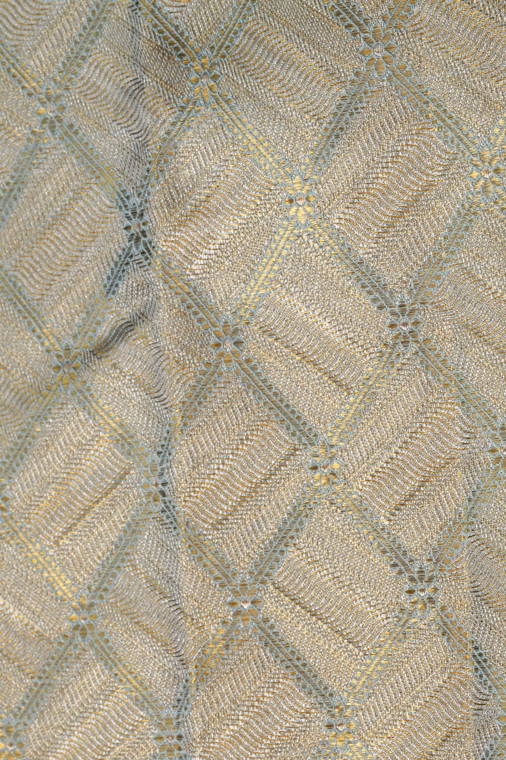 Kanchipattu Tissue Brocade Sea-Green Saree