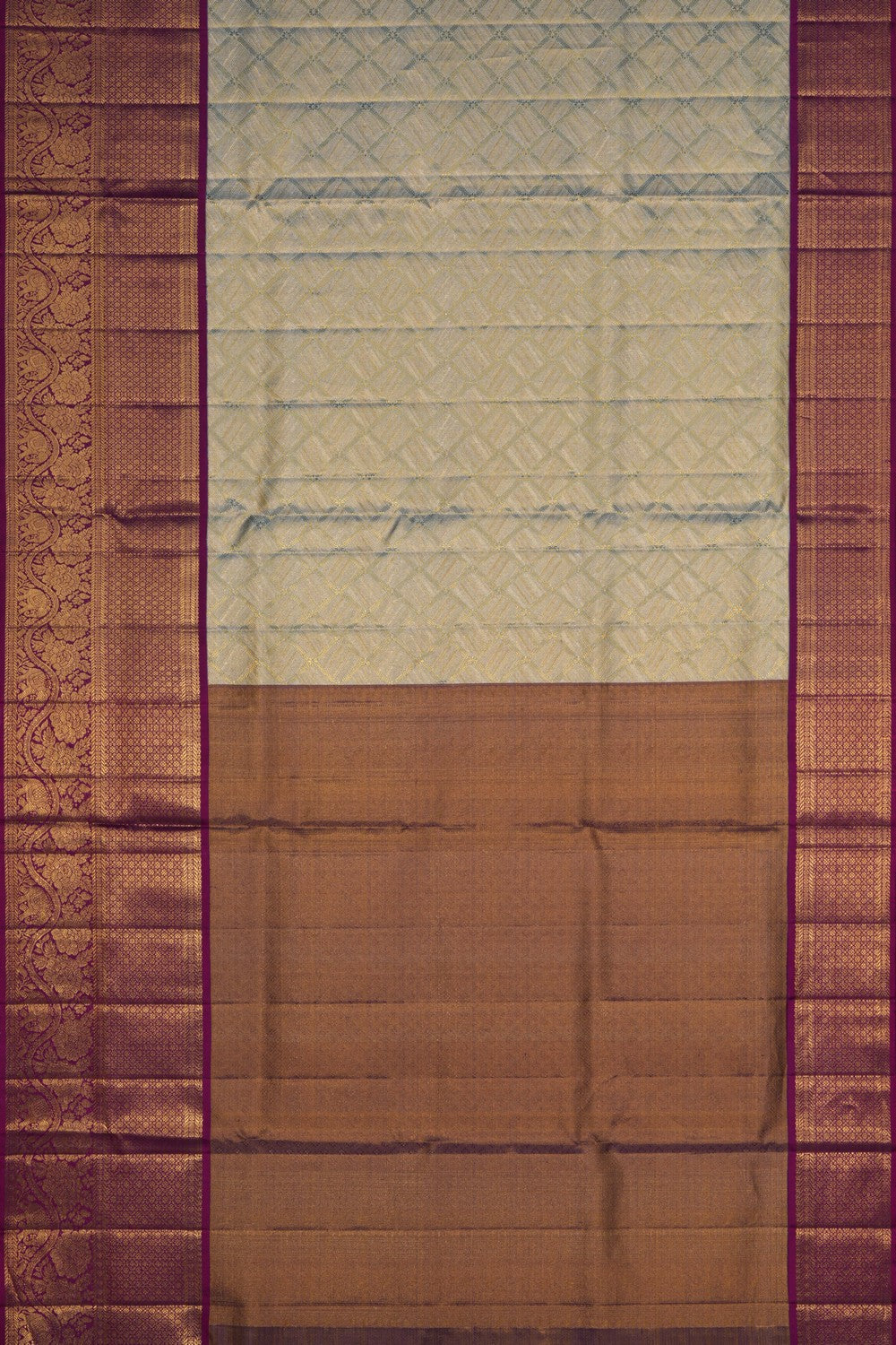 Kanchipattu Tissue Brocade Sea-Green Saree