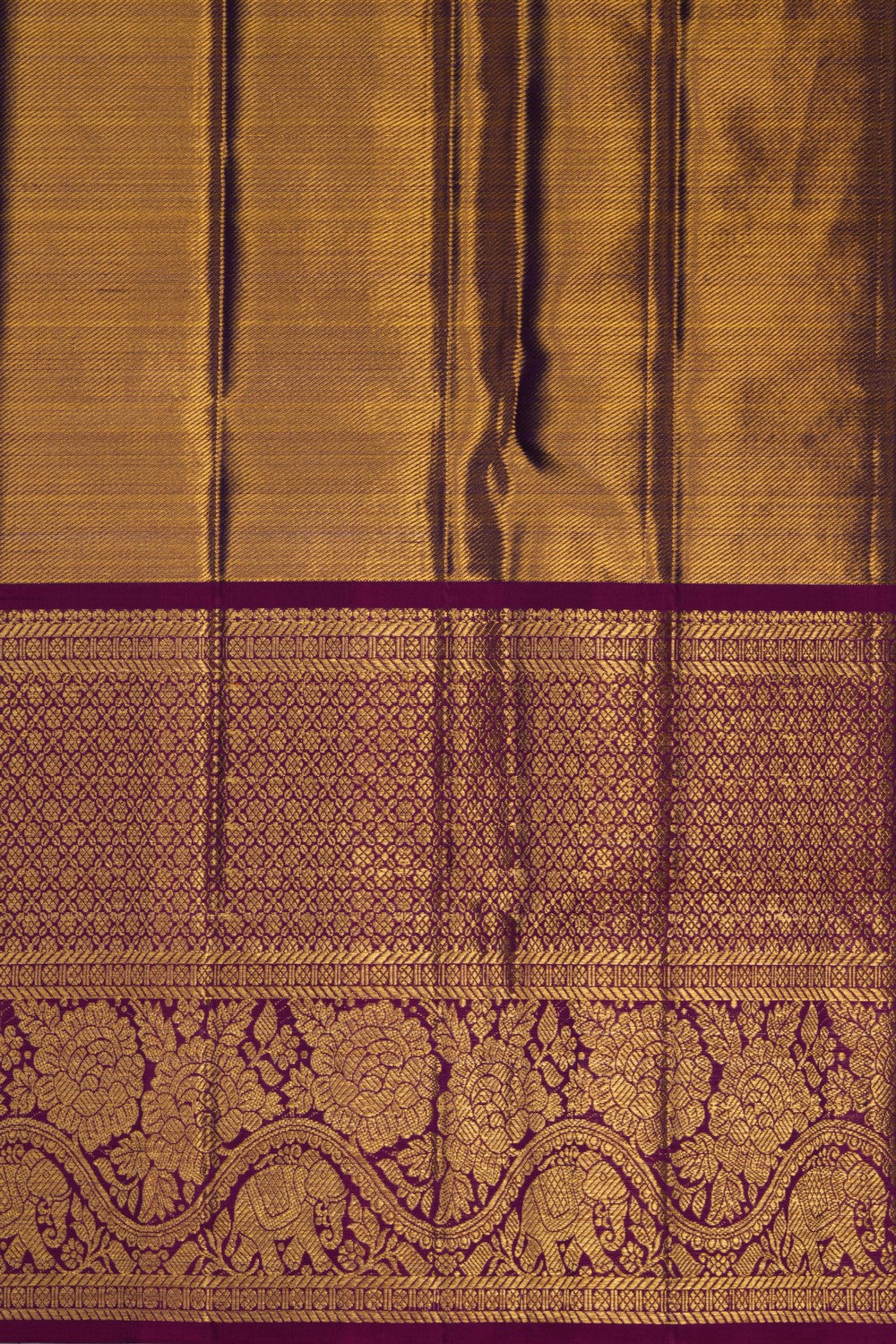 Kanchipattu Tissue Brocade Sea-Green Saree