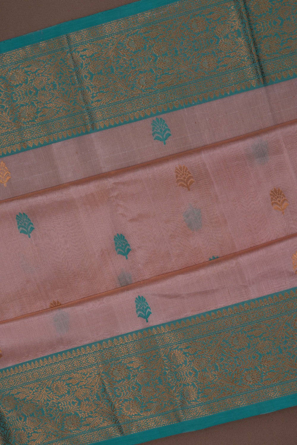 Image of Chanderi Tissue Silk Pink Saree