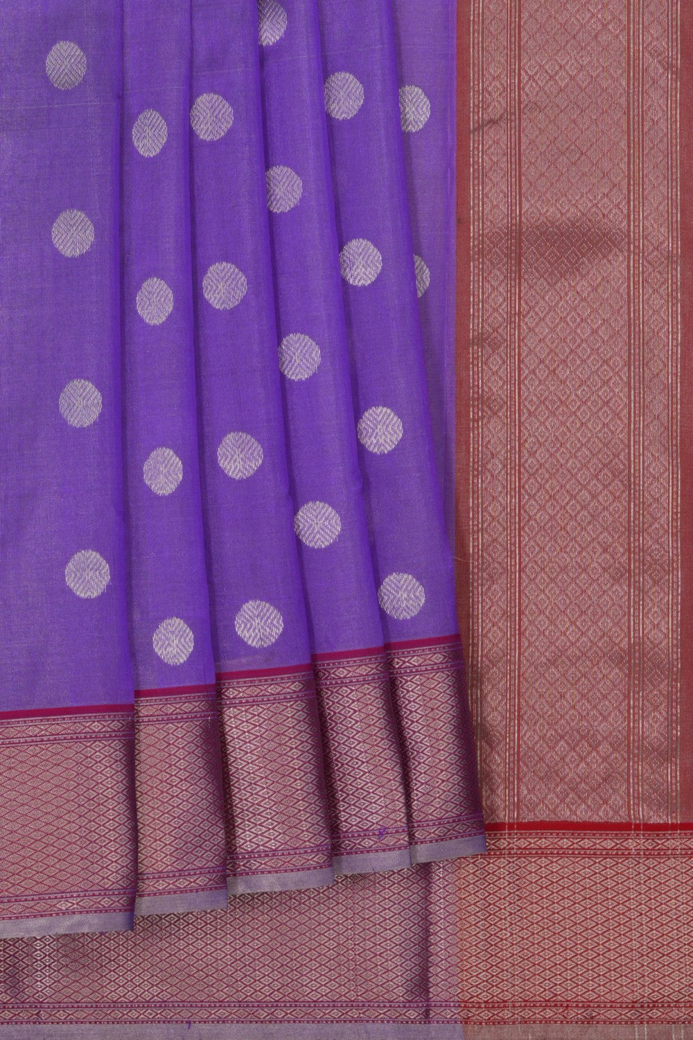 Image of Chanderi Tissue Silk Purple Saree