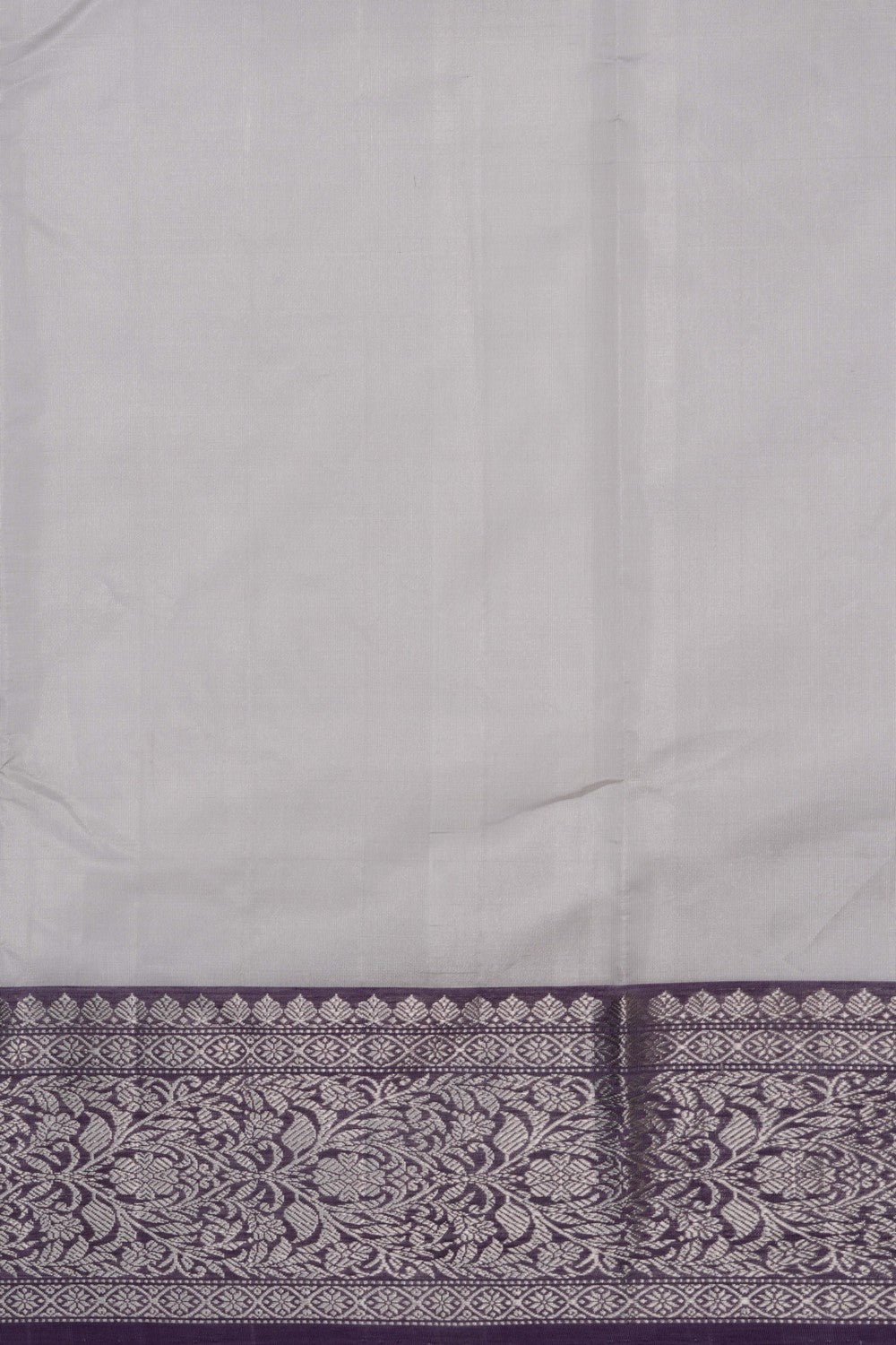 Chanderi Tissue Silk Silver Saree