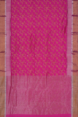 Image of Chanderi Tissue Silk Pink Saree