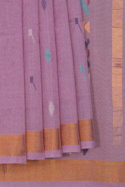 Image of Uppada Cotton Mauve Saree