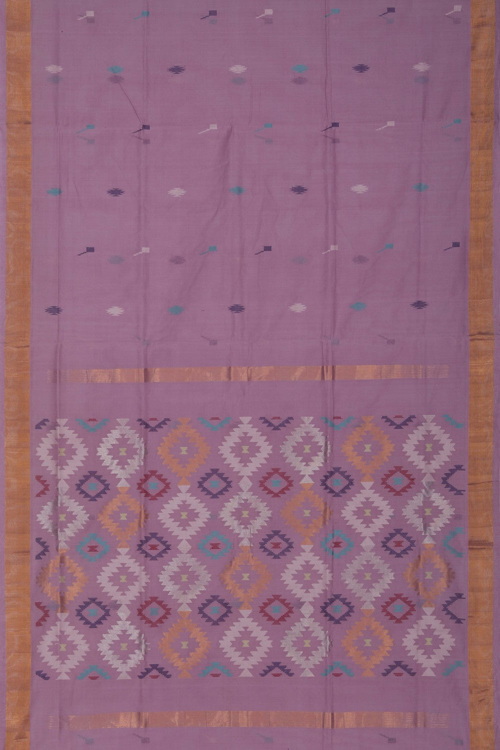 Image of Uppada Cotton Mauve Saree