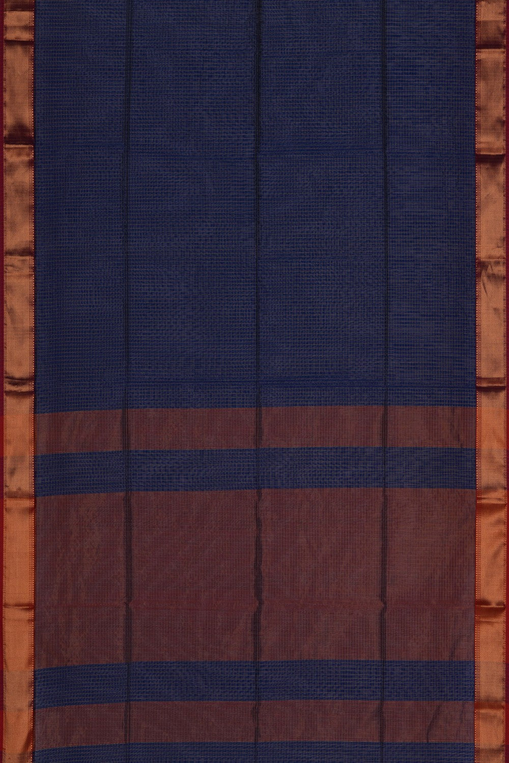 A Navy Blue Kattam Saree