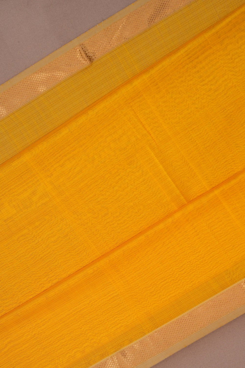 Image of Cotton Silk Yellow Saree