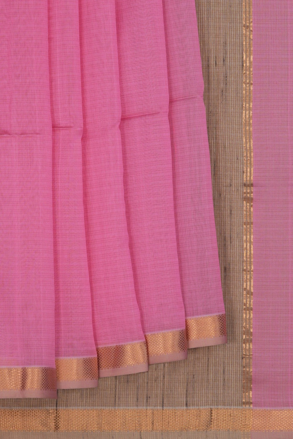 Cotton Silk Pink Saree