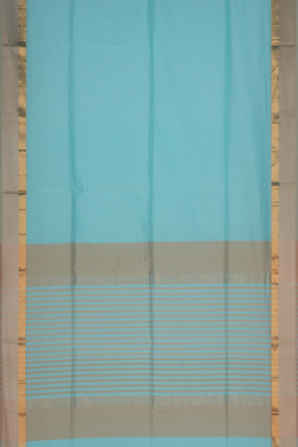 Cotton Silk Sea Blue Saree