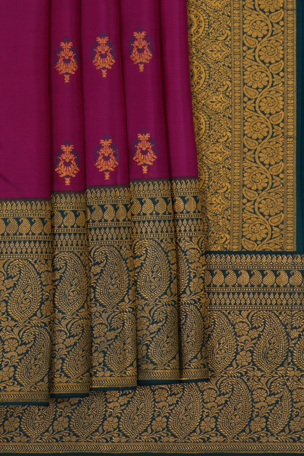 Kanchipattu Violet Saree