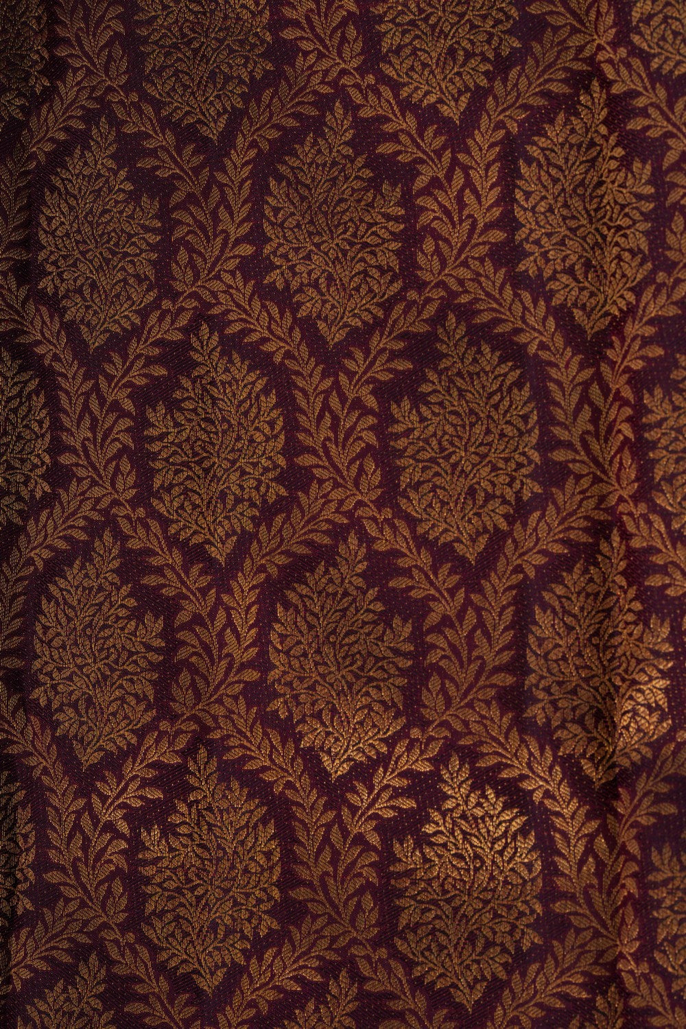 Kanchipattu Brocade Deep-Wine Saree
