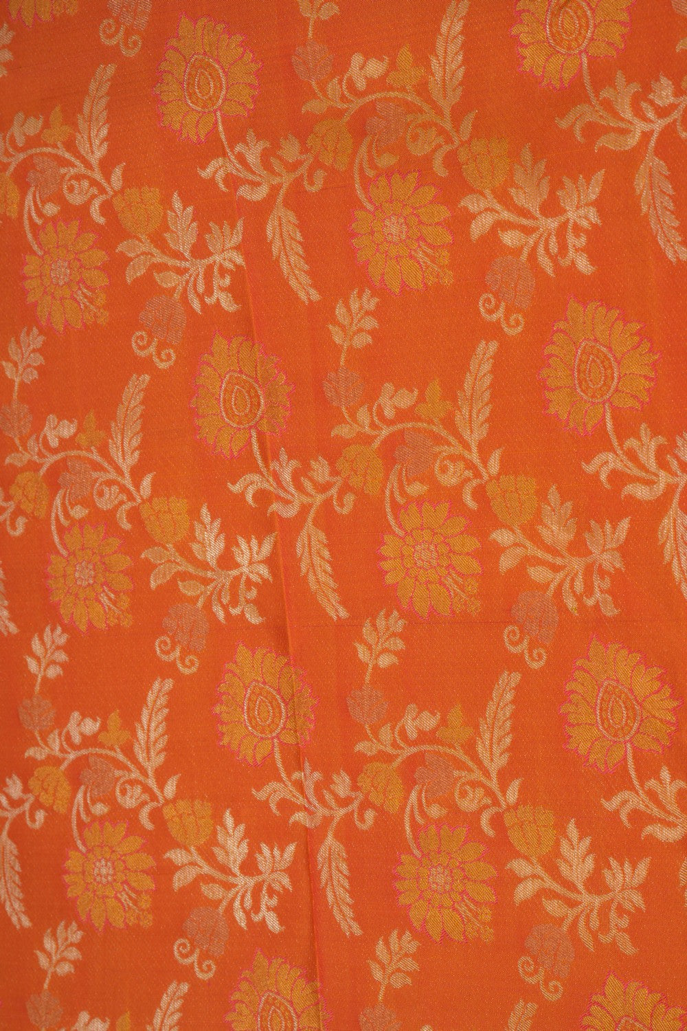 Image of Kanchipattu Brocade Orange Saree
