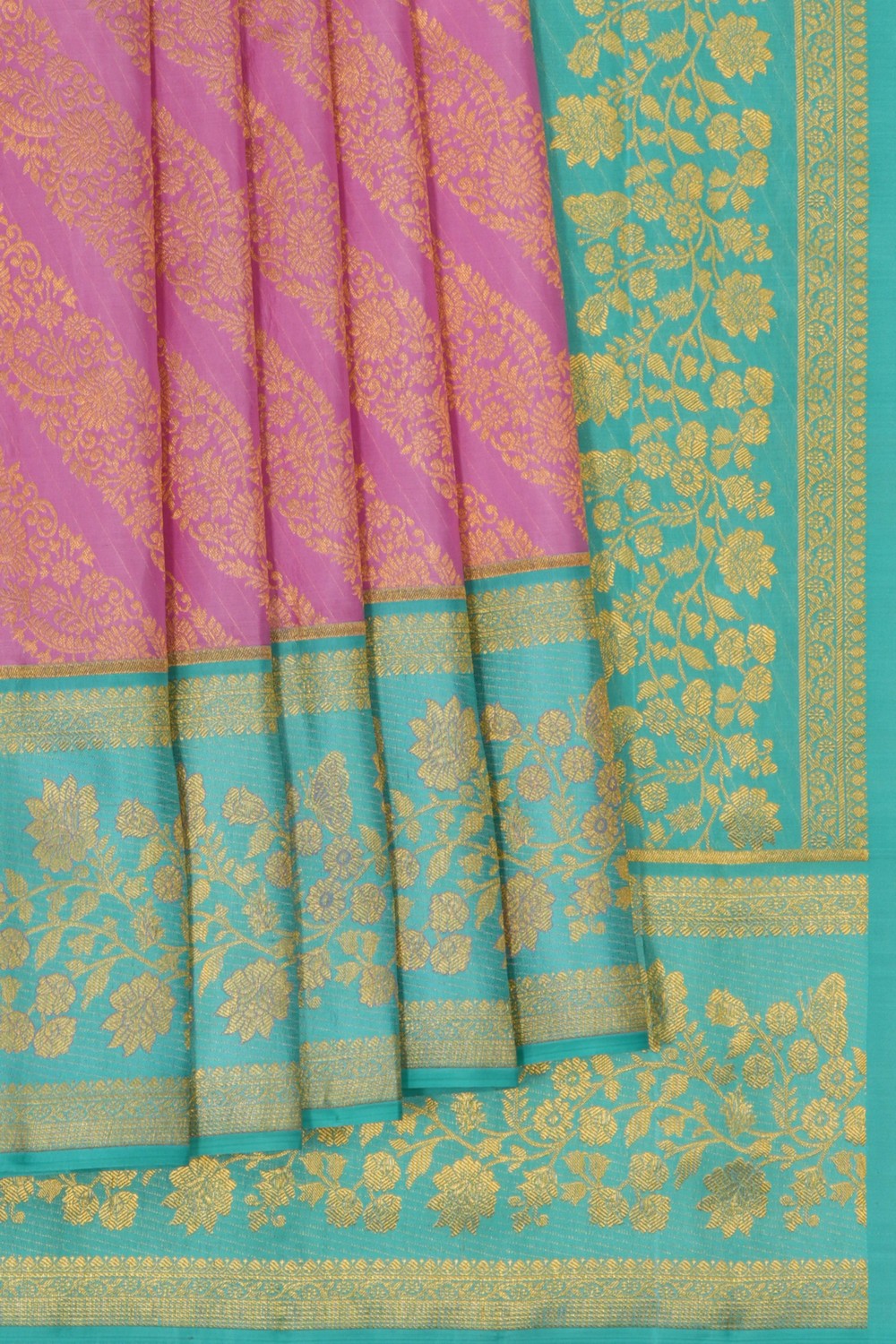 Image of Kanchipattu Brocade Pink Saree