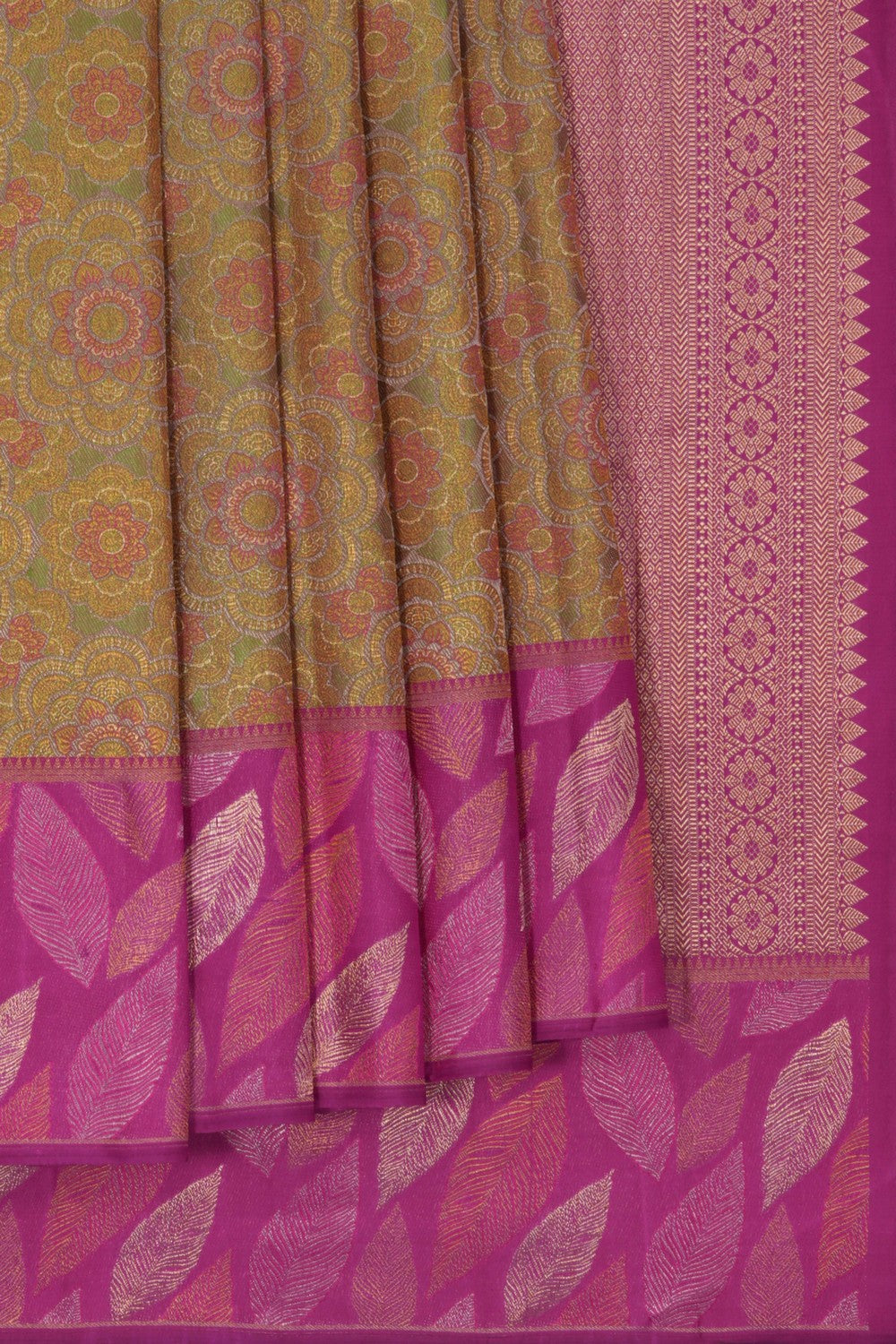 Kanchipattu Brocade Green Saree