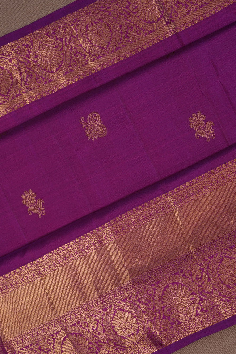 Kanchipattu Purple Saree