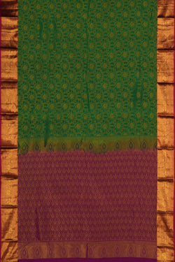 Image of Kanchipattu Brocade Green Saree