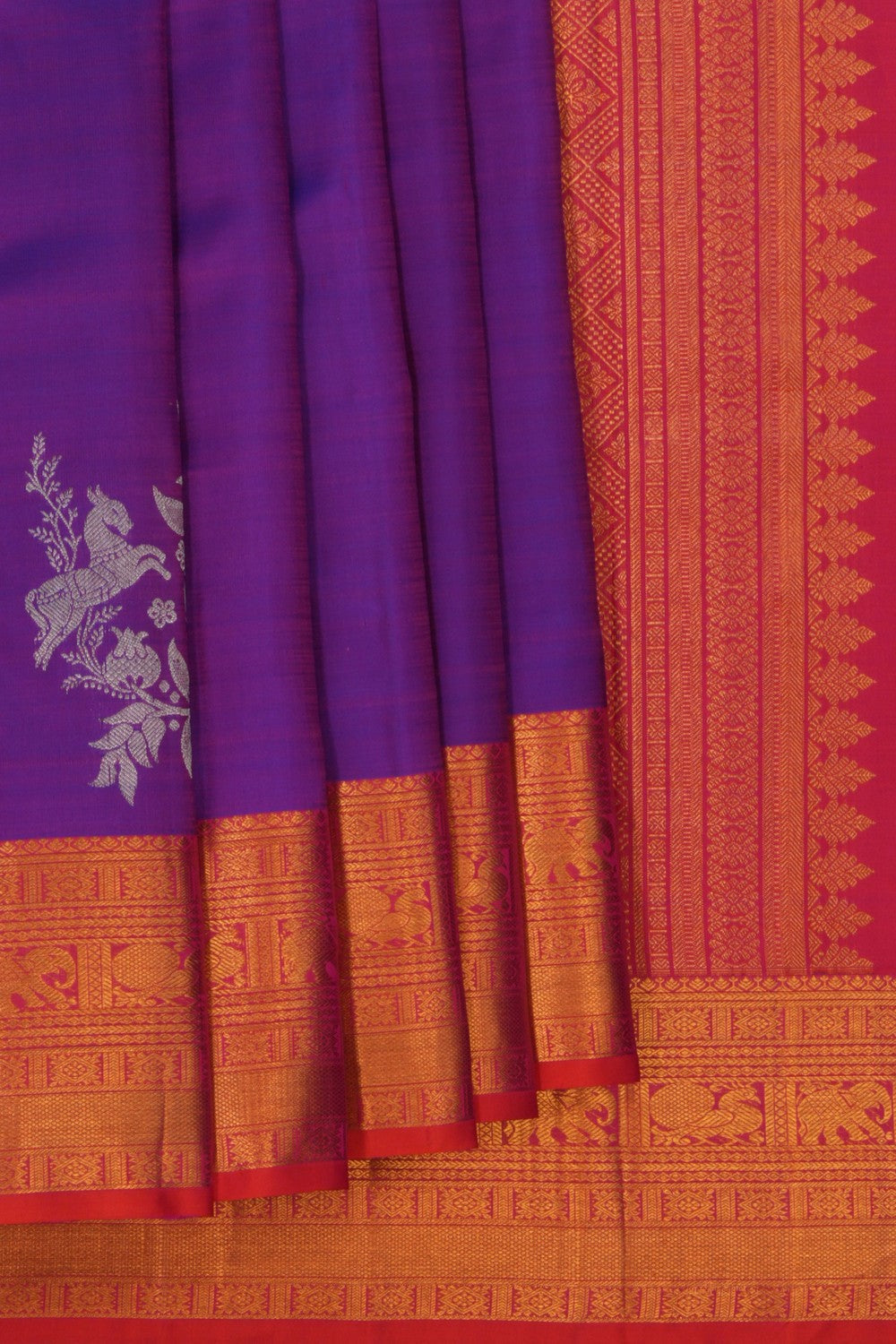 Image of South Silk Purple Saree