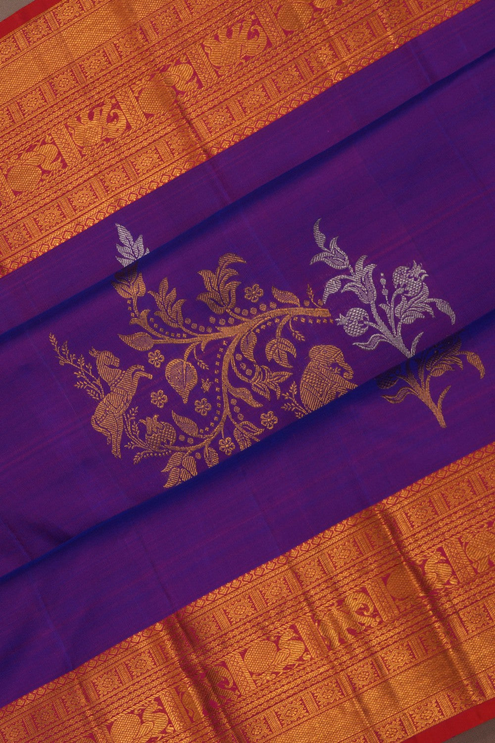 South Silk Purple Saree