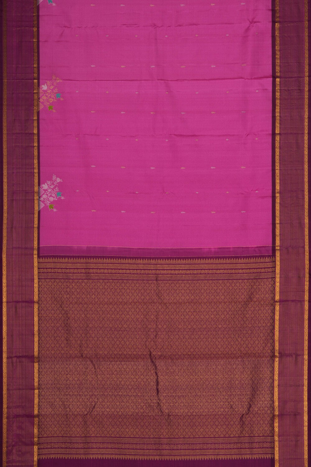 South Silk Pink Saree