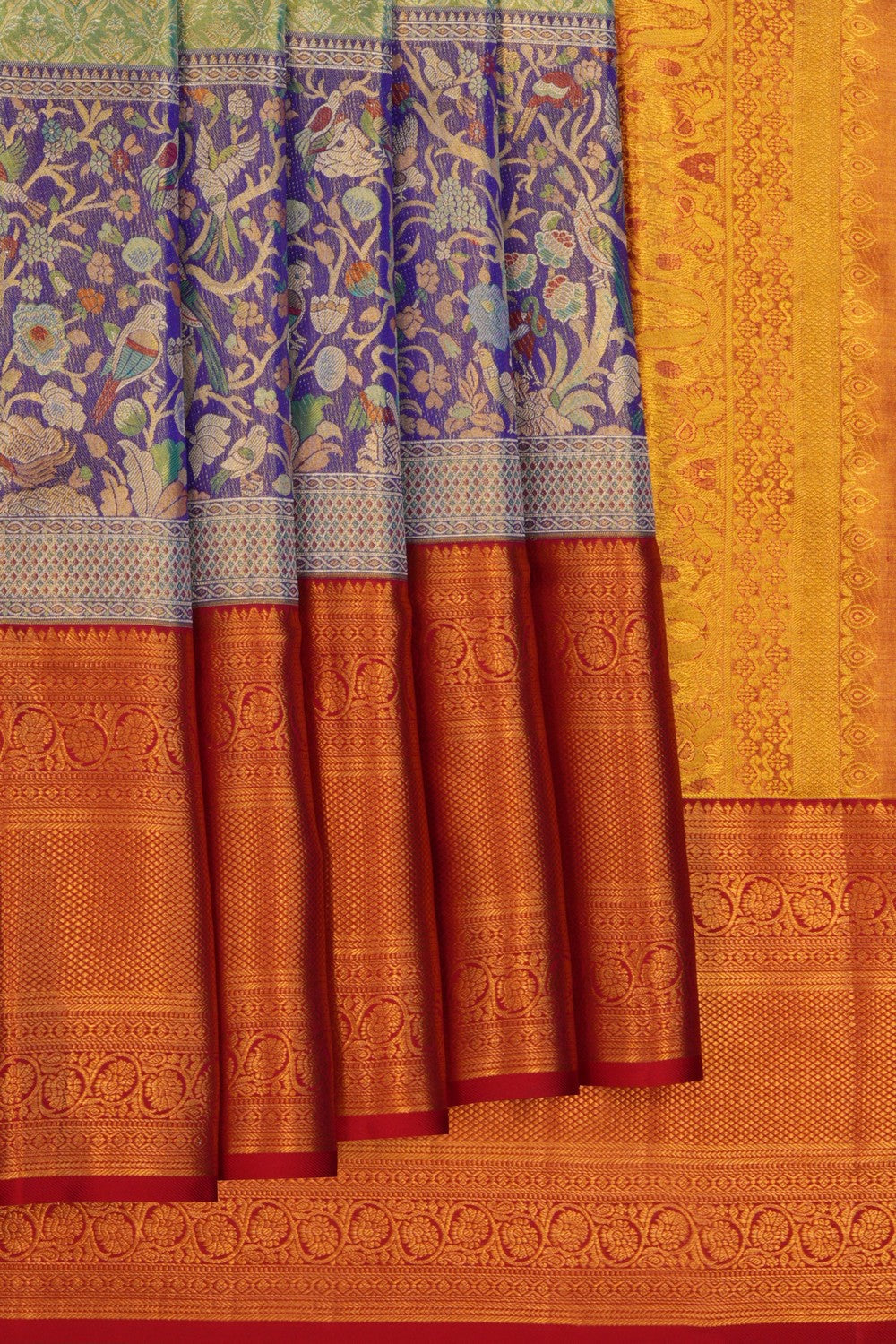 Kanchipattu Brocade Sea Green Saree
