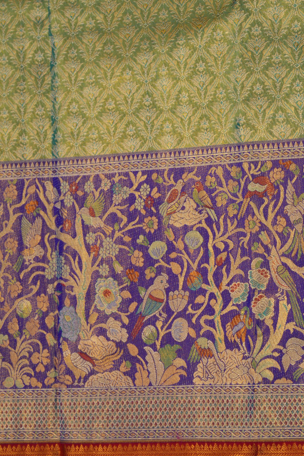 Image of Kanchipattu Brocade Sea Green Saree