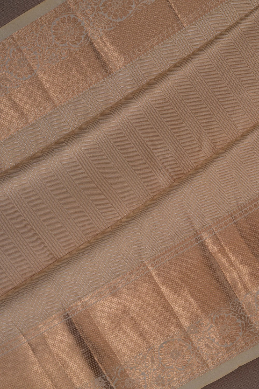 South Silk Cream Saree