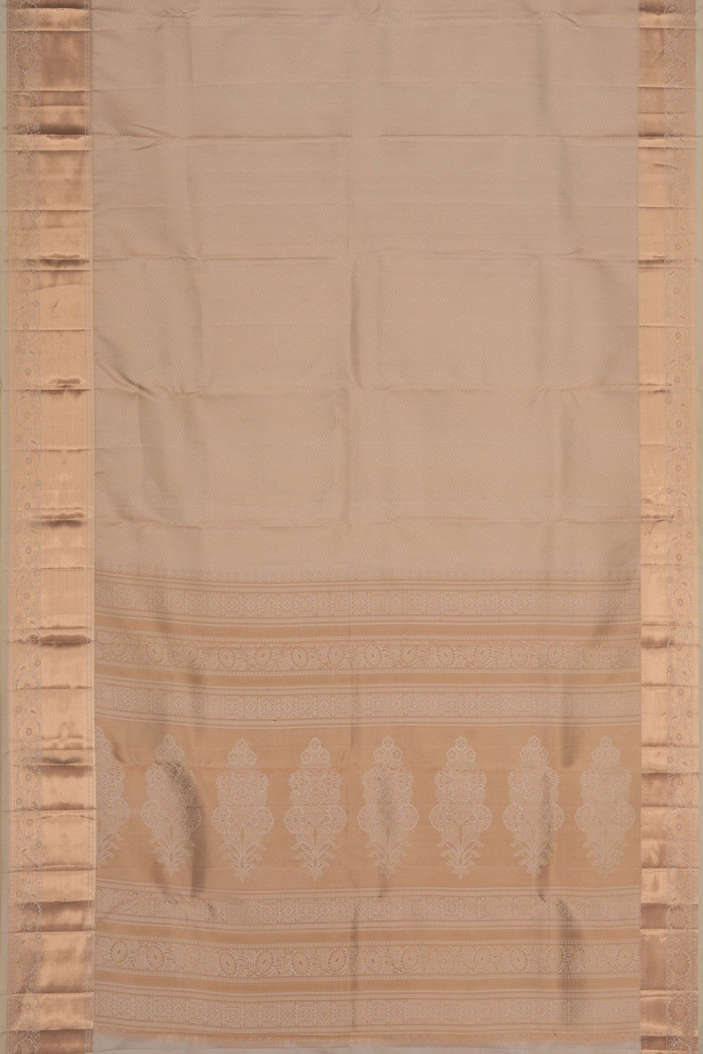 South Silk Cream Saree