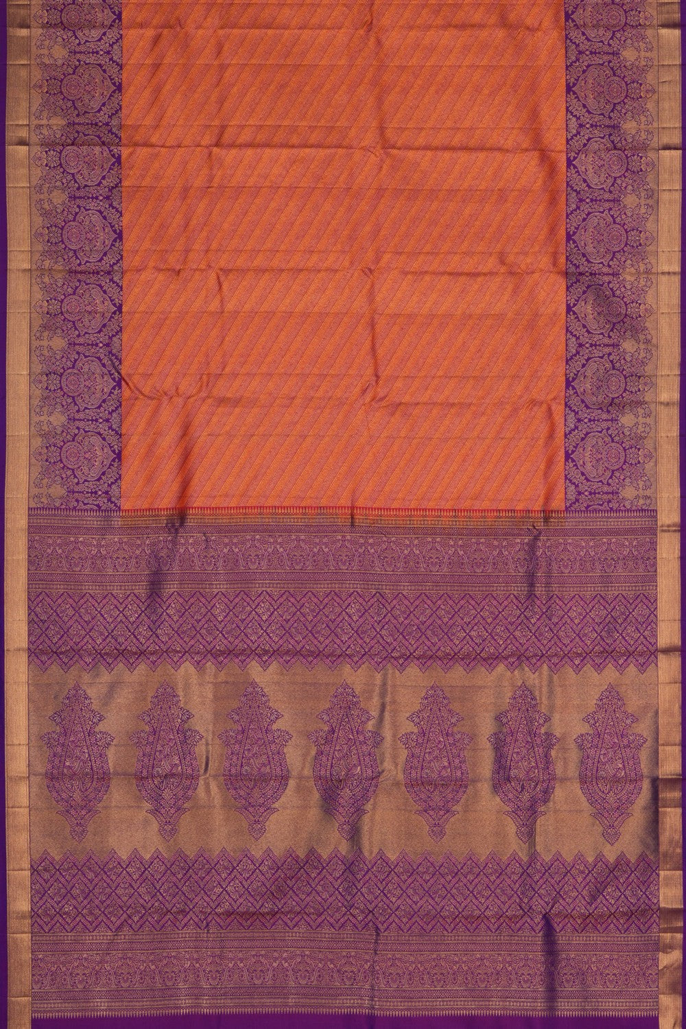 South Silk Pink-Gold Saree