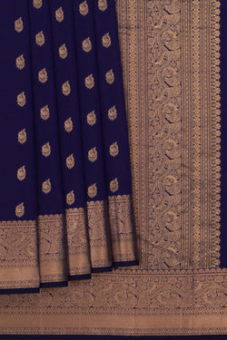 Image of South Silk Indigo Blue Saree